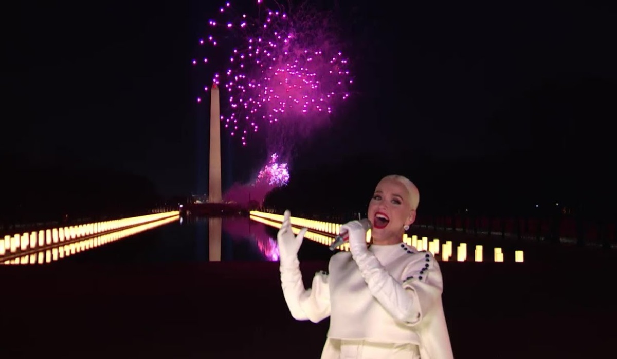Katy Perry será la estrella principal del concierto que celebra la coronación de Carlos III. Aquí en la toma de posesión del presidente Joe Biden.  