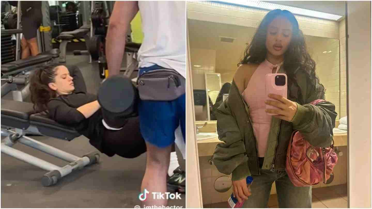 En un gimnasio de la colonia Condesa, se vio a Rosalia practicando.