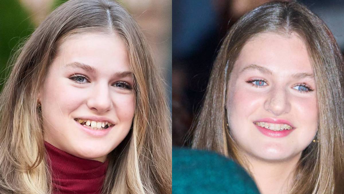 En actos públicos, la princesa Leonor siempre se mostró muy segura de su sonrisa. Aquí vemos el antes y el después.