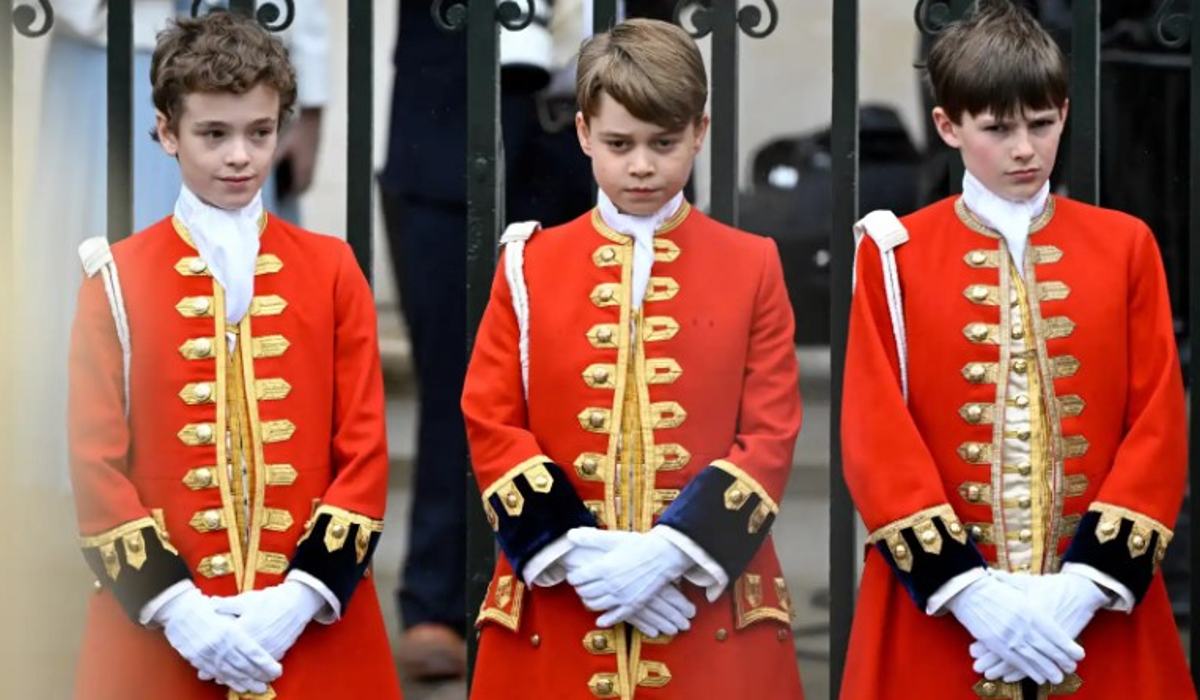 El príncipe George, y futuro heredero al trono, fungió como su paje de honor en la ceremonia de coronación de Carlos III.