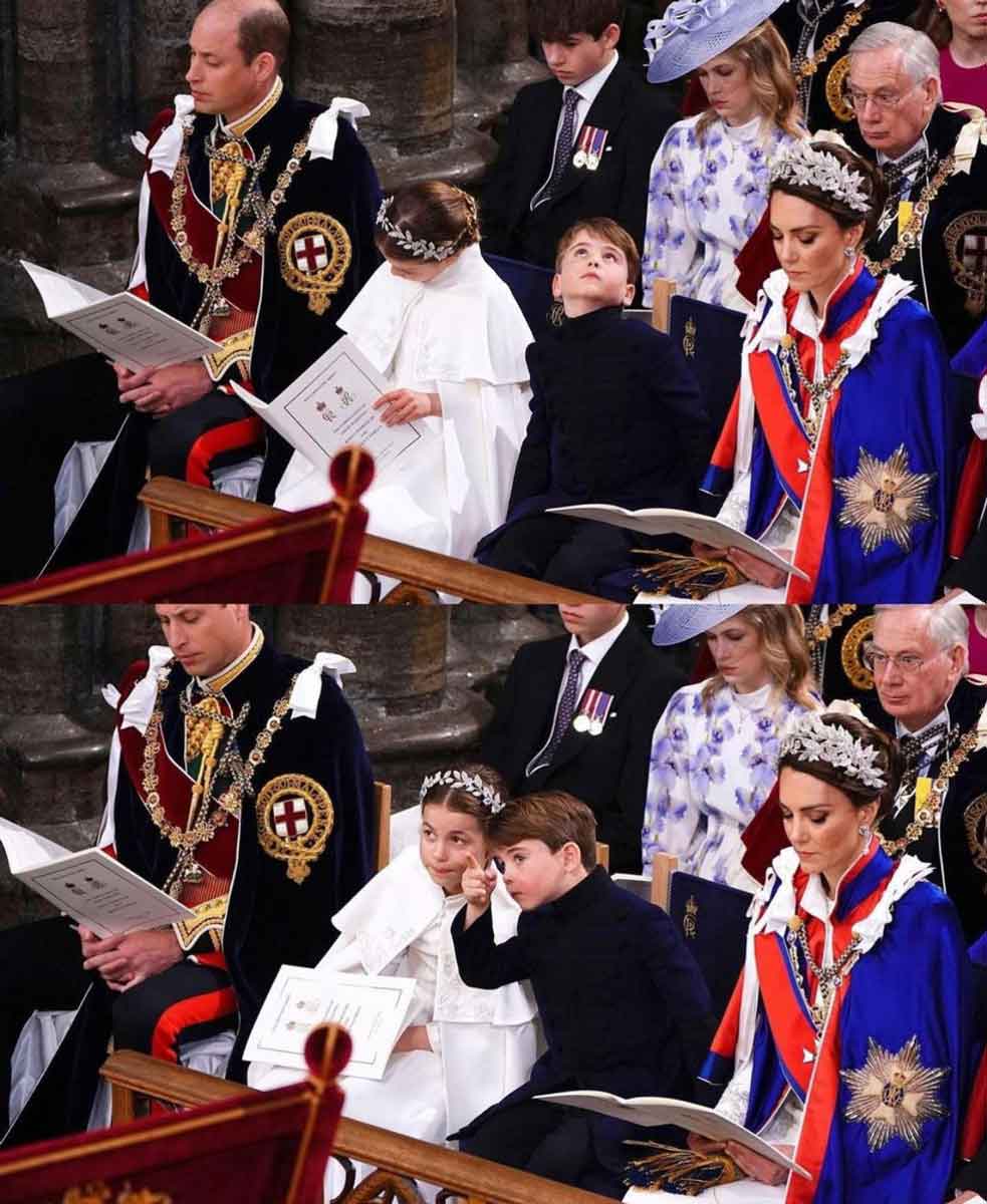 El príncipe Louis se comportó a la altura durante la ceremonia de coronación de su abuelo.