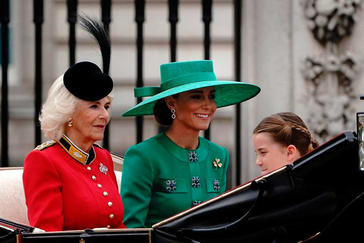 Kate Middleton, reina Camilla en Trooping the Colour.