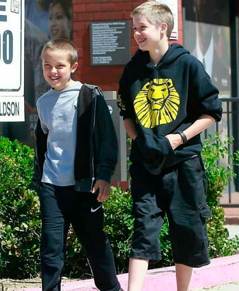 Knox y Shiloh Jolie-Pitt hijos Angelina  y Brad.