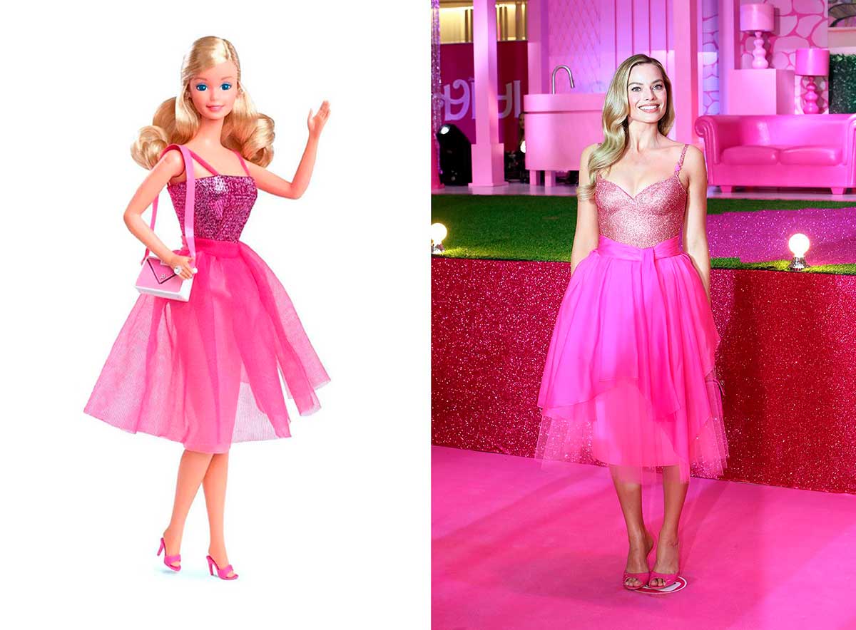 Margot Robbie en look Versace