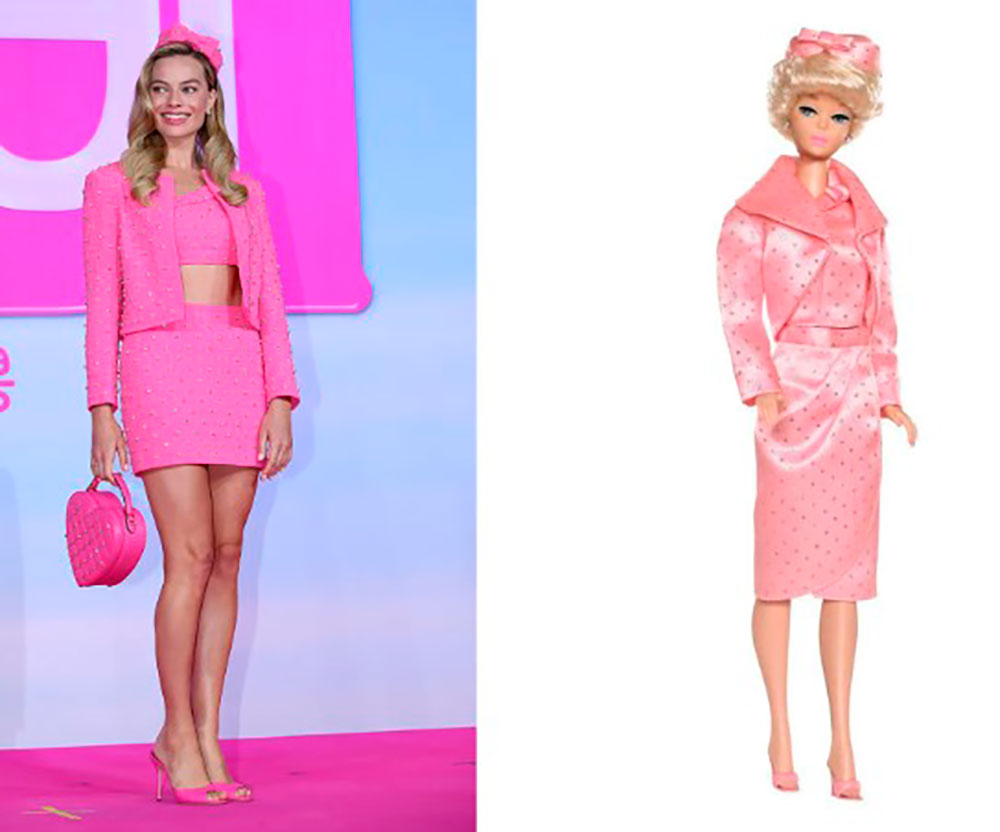 Margot Robbie looks Barbie retro