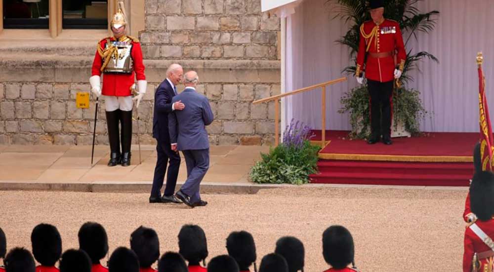 Joe Biden y rey Carlos III