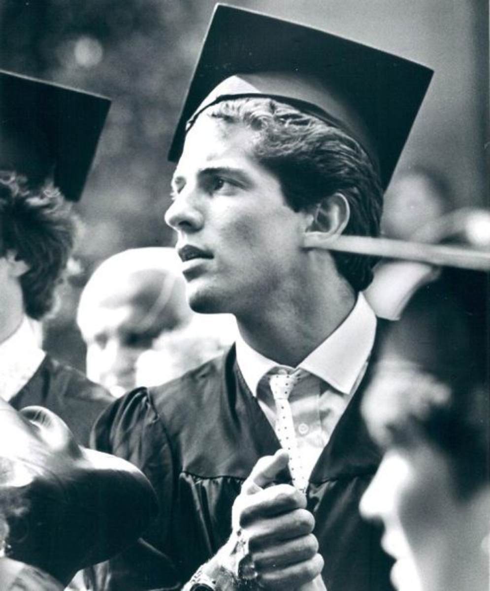 John F. Kennedy Jr. el día de su graduación de la Universidad de Brown.