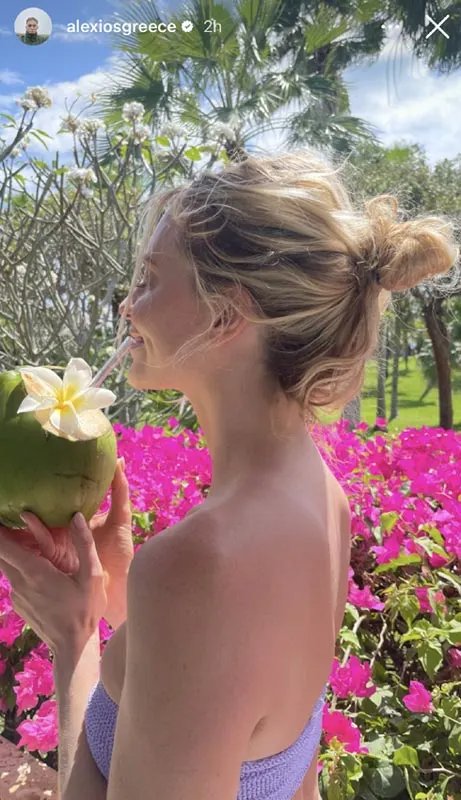 Primera foto de Poppy Delevingne que el príncipe Constantino Alexios de Grecia publicó de su novia.