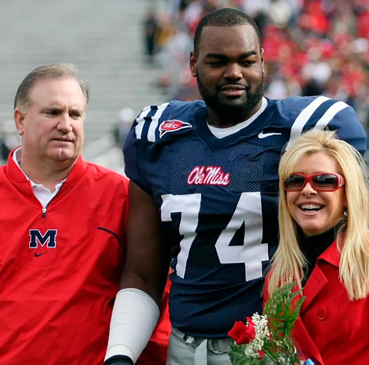 Sean y Leigh Anne Tuohy, familia adoptiva Michael Oher, cuya historia fue inspiración para la película The Blind Side.