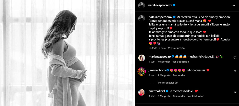 Natalia Bastón embarazada