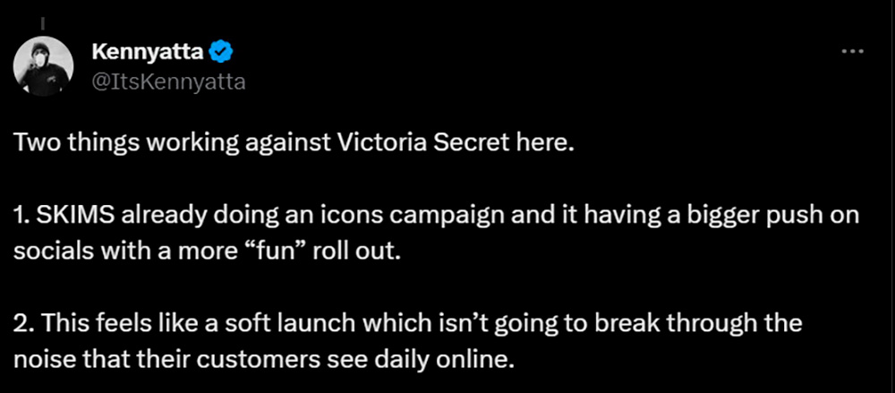 Victoria's Secret ha levantado críticas con los fans de Skims. 