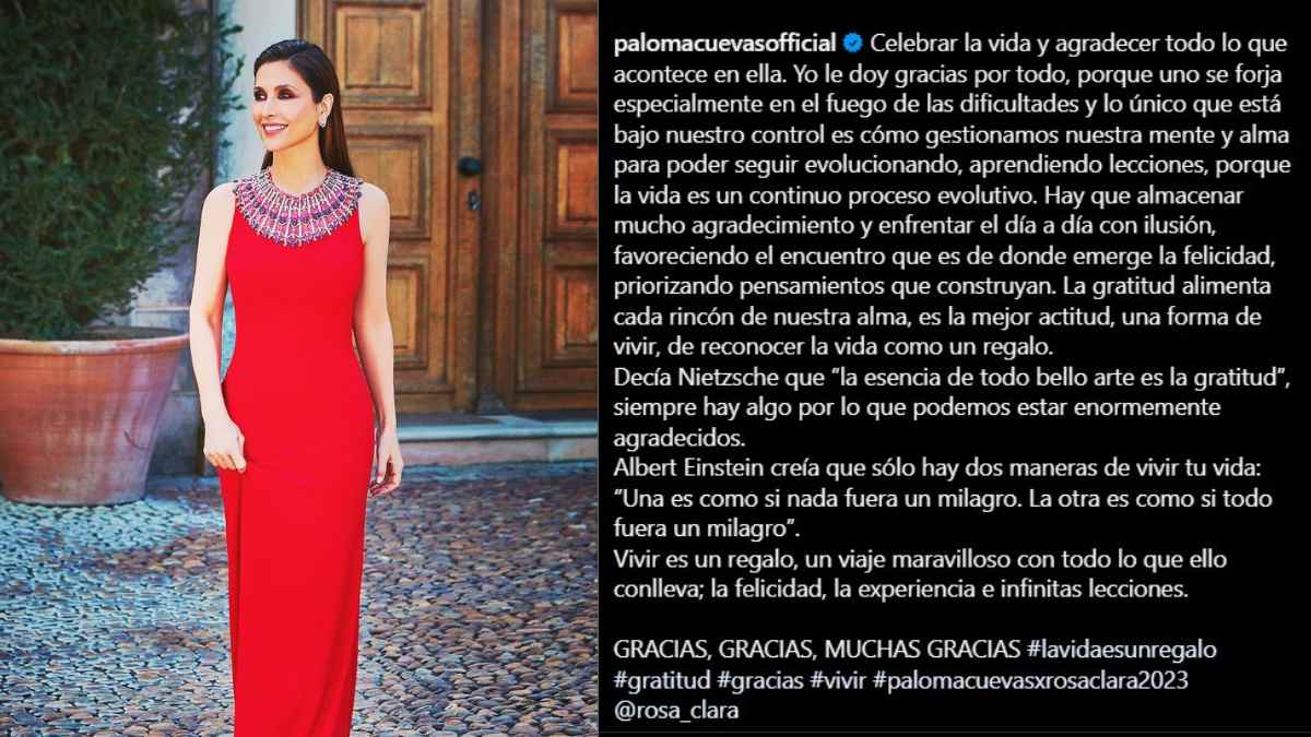 Para celebrar su cumpleaños 51, Paloma Cuevas compartió un emotivo mensaje que refleja el momento tan especial que atraviesa en su vida. 