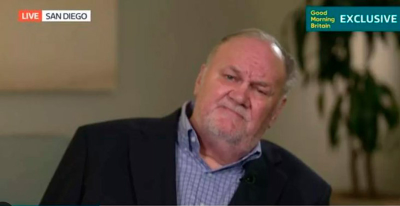 Thomas Markle, papá de Meghan, ofreció una entrevista al programa 'Good Morning Britain'.