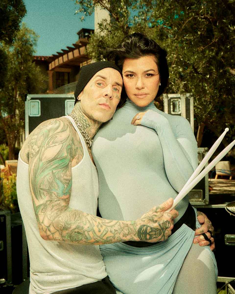 Travis Barker y Kourtney Kardashian.