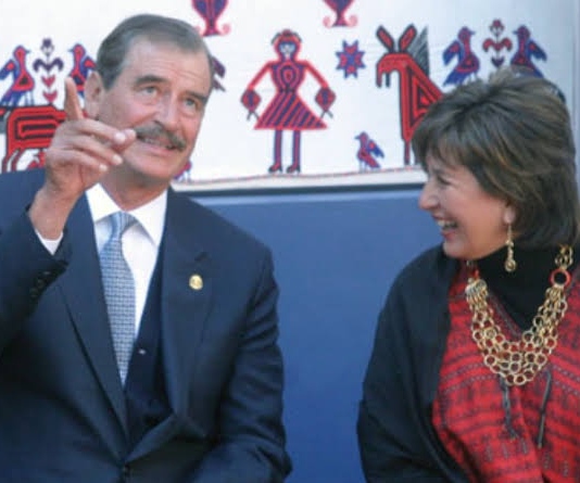 Xóchitl Gálvez y Vicente Fox, quien fue el personaje que catapultó su carrera política. 