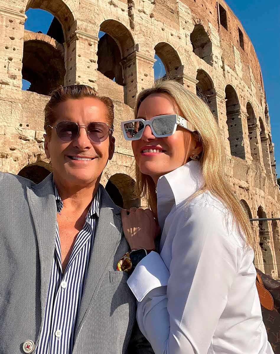 Alex Basteri y Mariana Otero en Roma. 