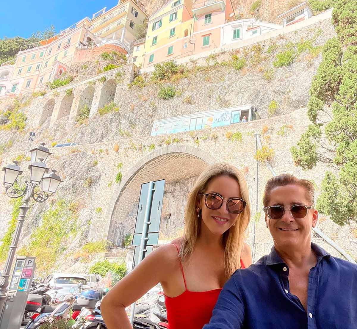 Alex Basteri y Mariana Otero en Italia