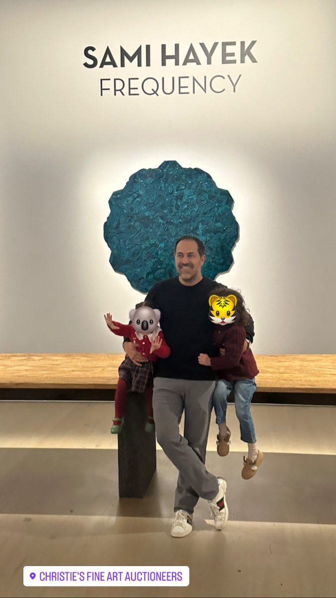 Sami Hayek junto a sus hijos Dorotea y Balthazar.