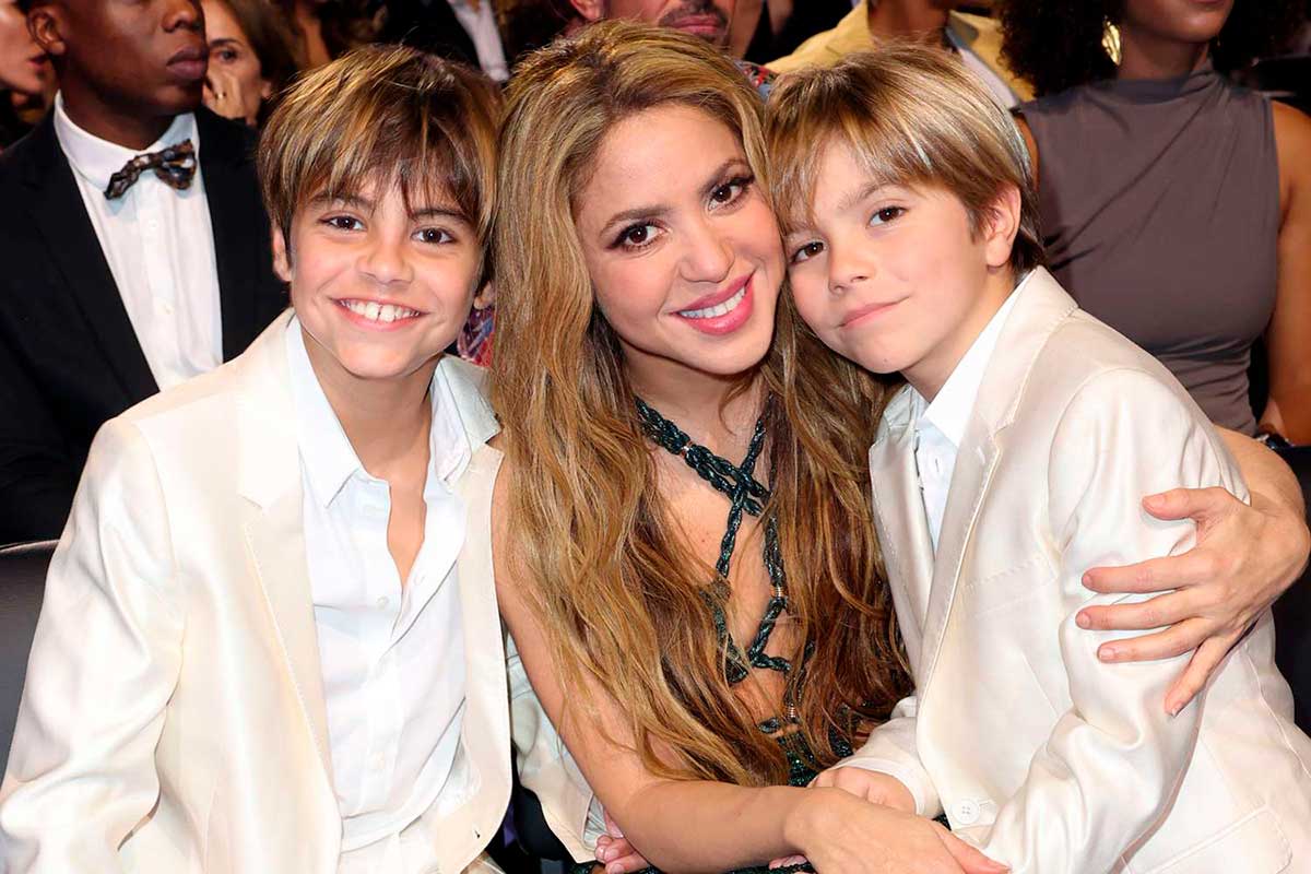 Shakira y sus hijos Milan y Sasha