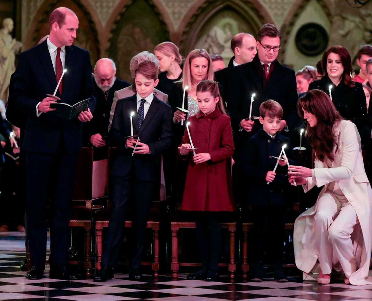 El último evento oficial de Kate fue con sus hijos George, Charlotte y Louis previo a la Navidad. 