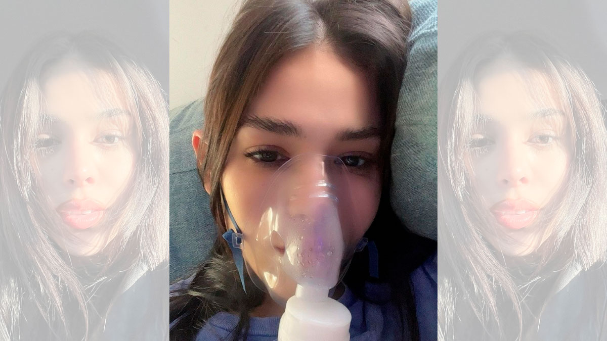 Danna Paola aparece con máscara de oxígeno y preocupa a sus fans por su estado de salud, ¿qué tiene?