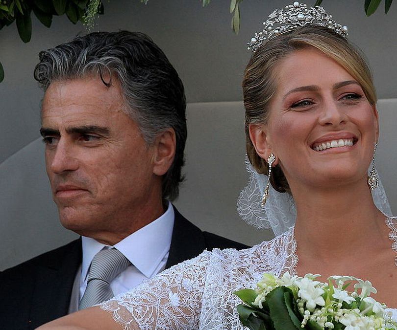 Attilio Brillembourg entregó en el altar a Tatiana en su boda con Nicolás de Grecia, aquí el día del enlace.