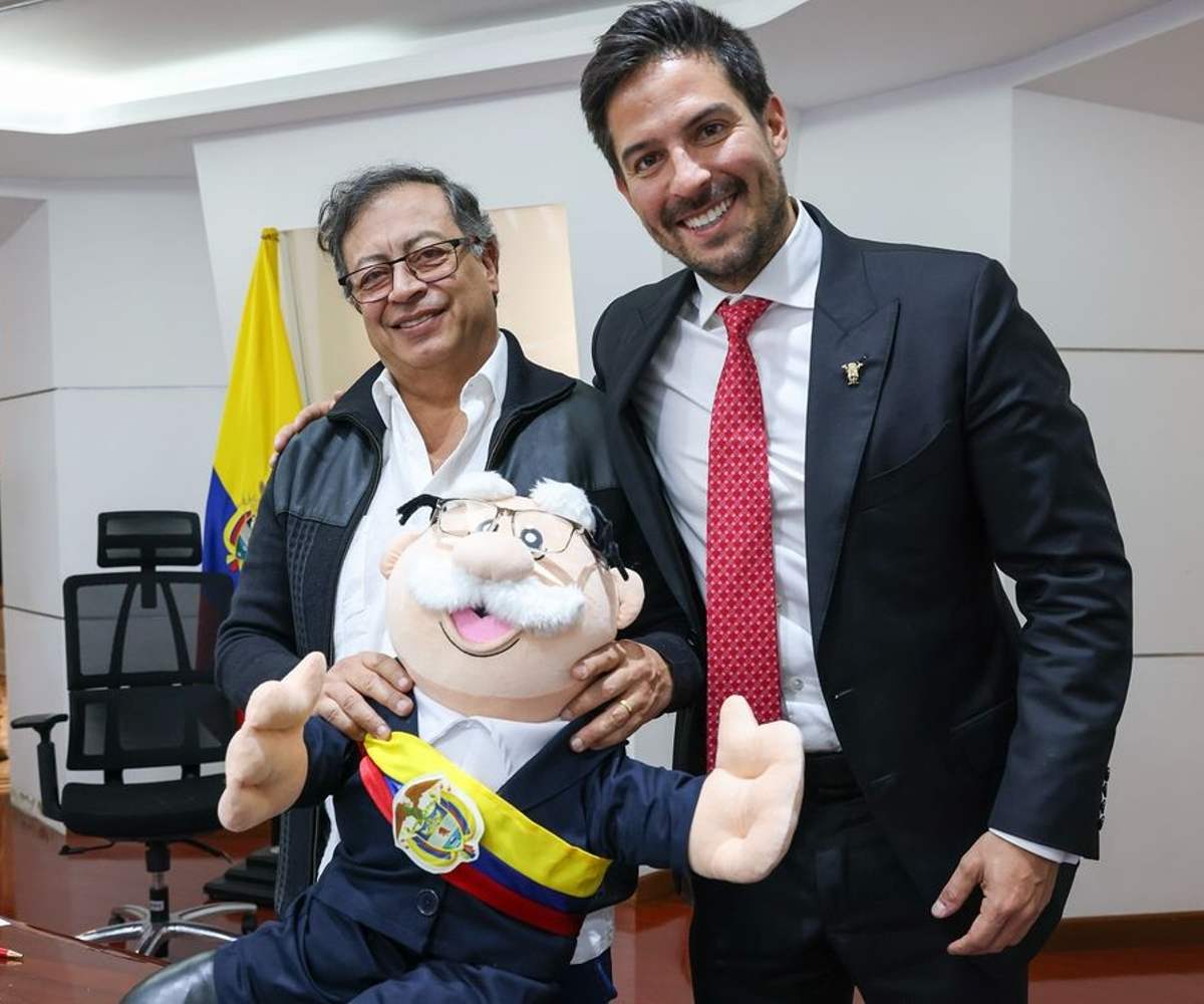 Shark Tank tiene nuevo integrante: el empresario Víctor González Herrera, aquí retratado con el presidente de Colombia, Gustavo Petro. (Foto: Instagram)