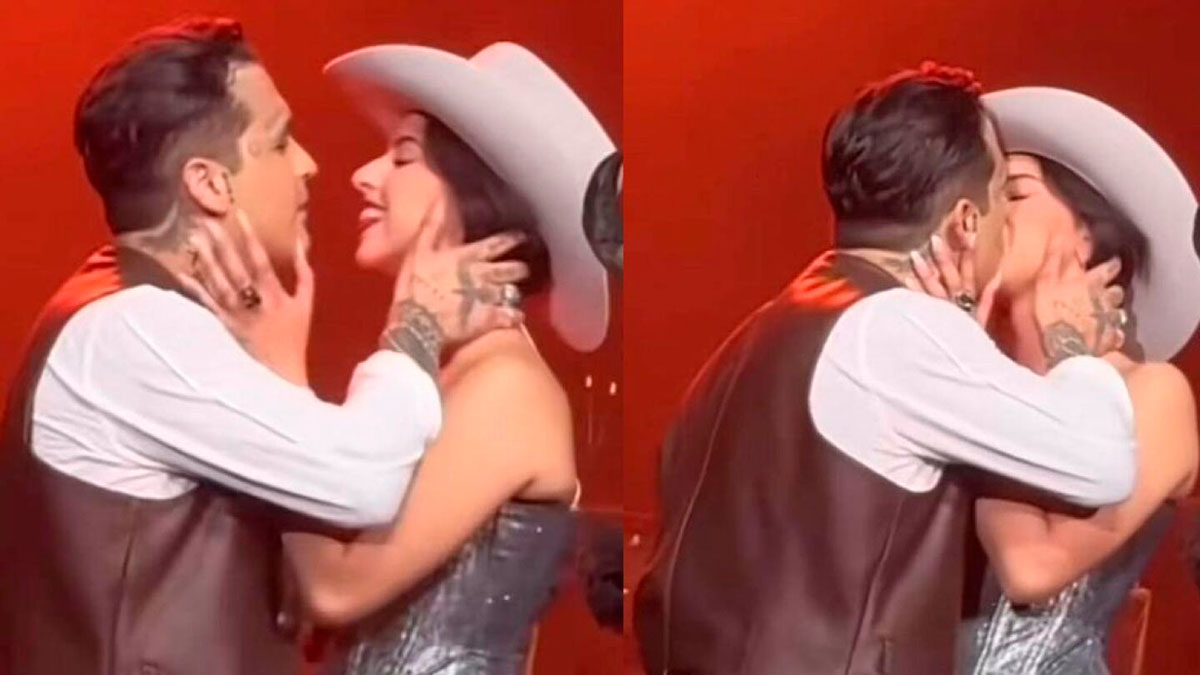 Tras posar juntos para la revista ¡Hola!, Christian y Ángela confirmaron con un beso su relación frente al público del Auditorio Nacional.