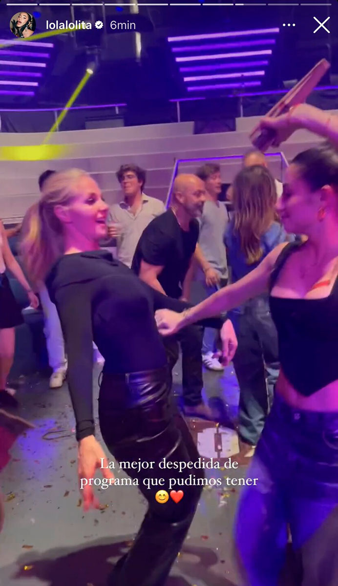 Genoveva Casanova fue vista en plena fiesta en las instalaciones de la cadena Atresmedia.