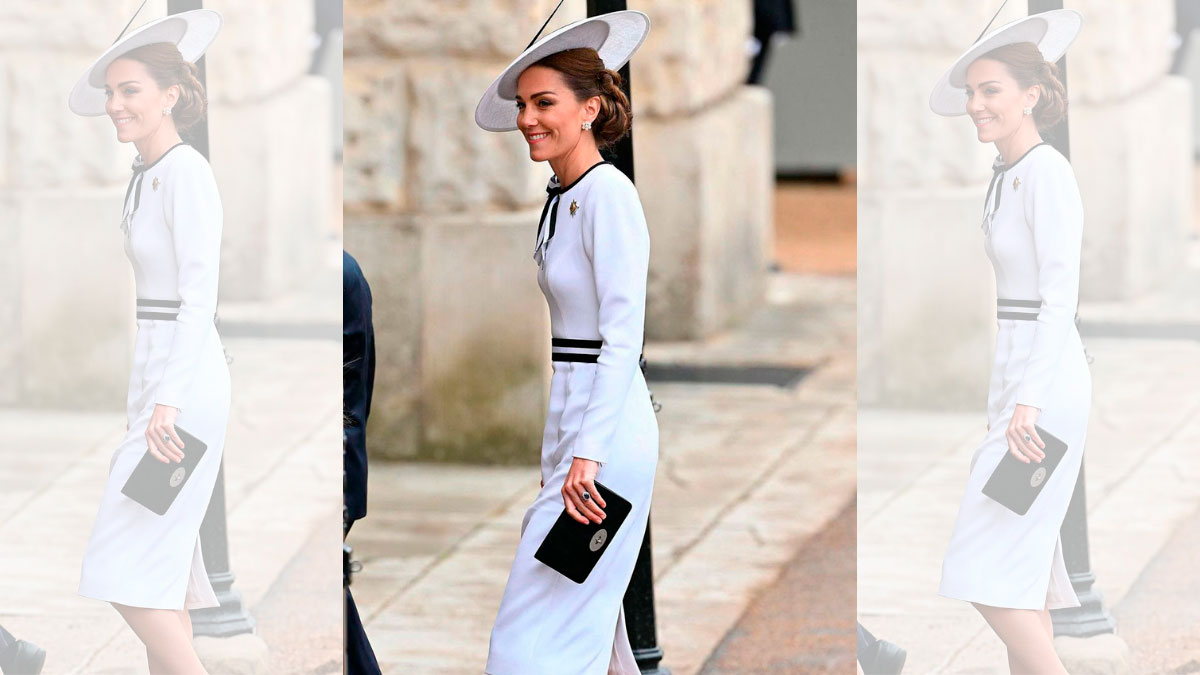 El significado del atinado look reciclado que Kate Middleton eligió para ‘Trooping the Colour’