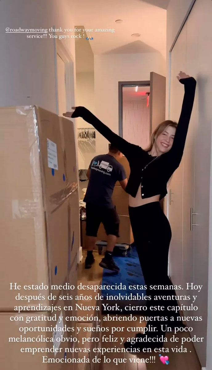 Michelle Salas deja Nueva York después de seis años.