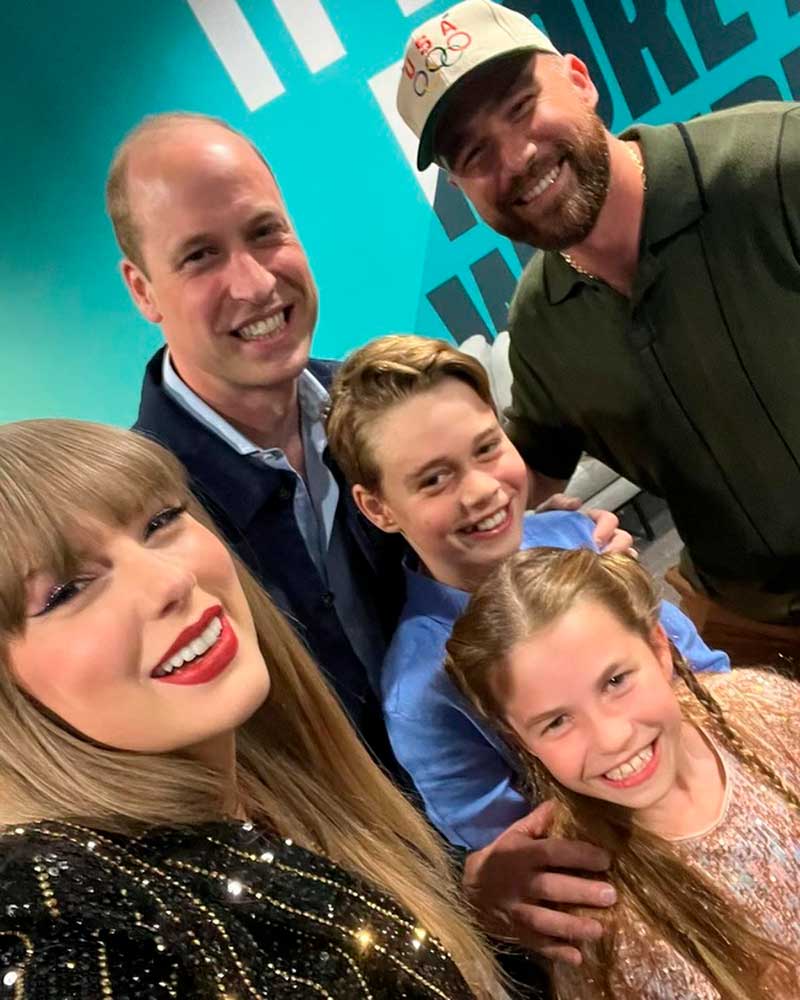 Previo a su concierto en el estadio de Wembley, Taylor Swift convivió con William, Charlotte y George.