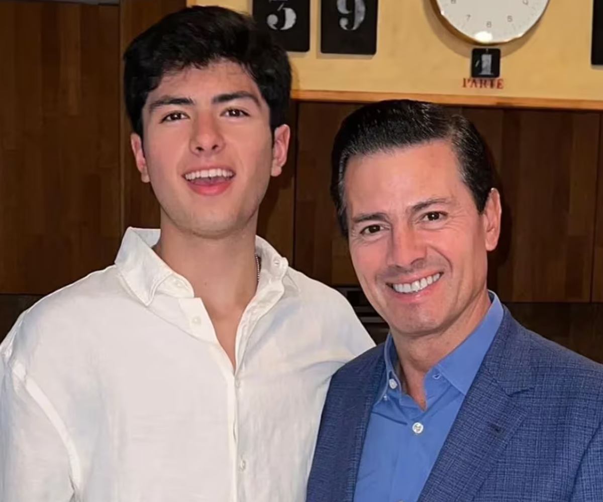 Diego Díaz en su visita a España junto con su papá, Enrique Peña Nieto. 