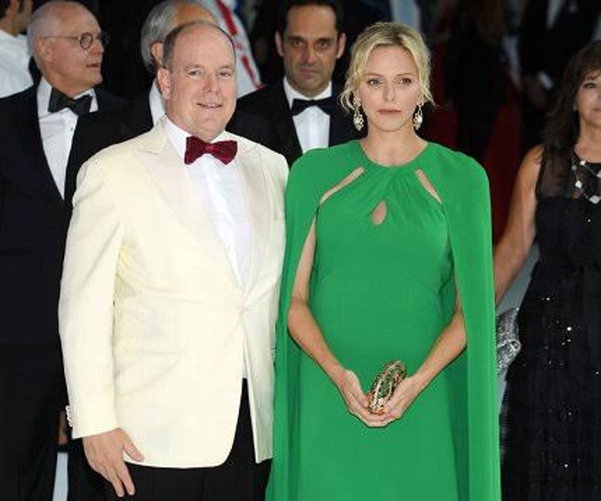 La princesa Charlene de Mónaco en su primera gala junto al príncipe Alberto