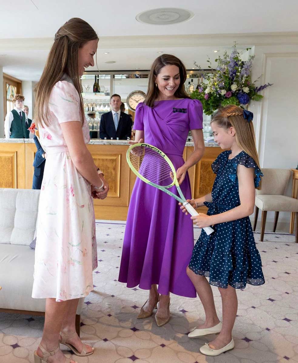 Kate Middleton y su hija Charlotte en Wimbledon 2024.