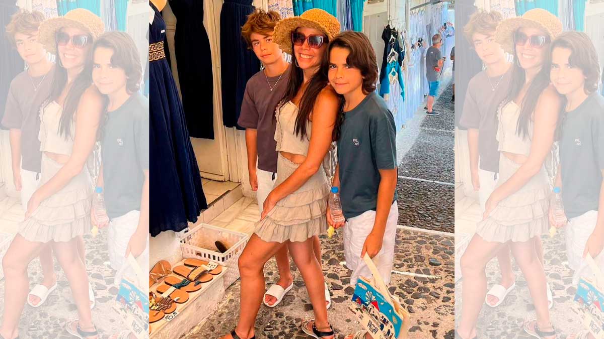 Así son las divertidas vacaciones de Paola Rojas y sus hijos por Grecia