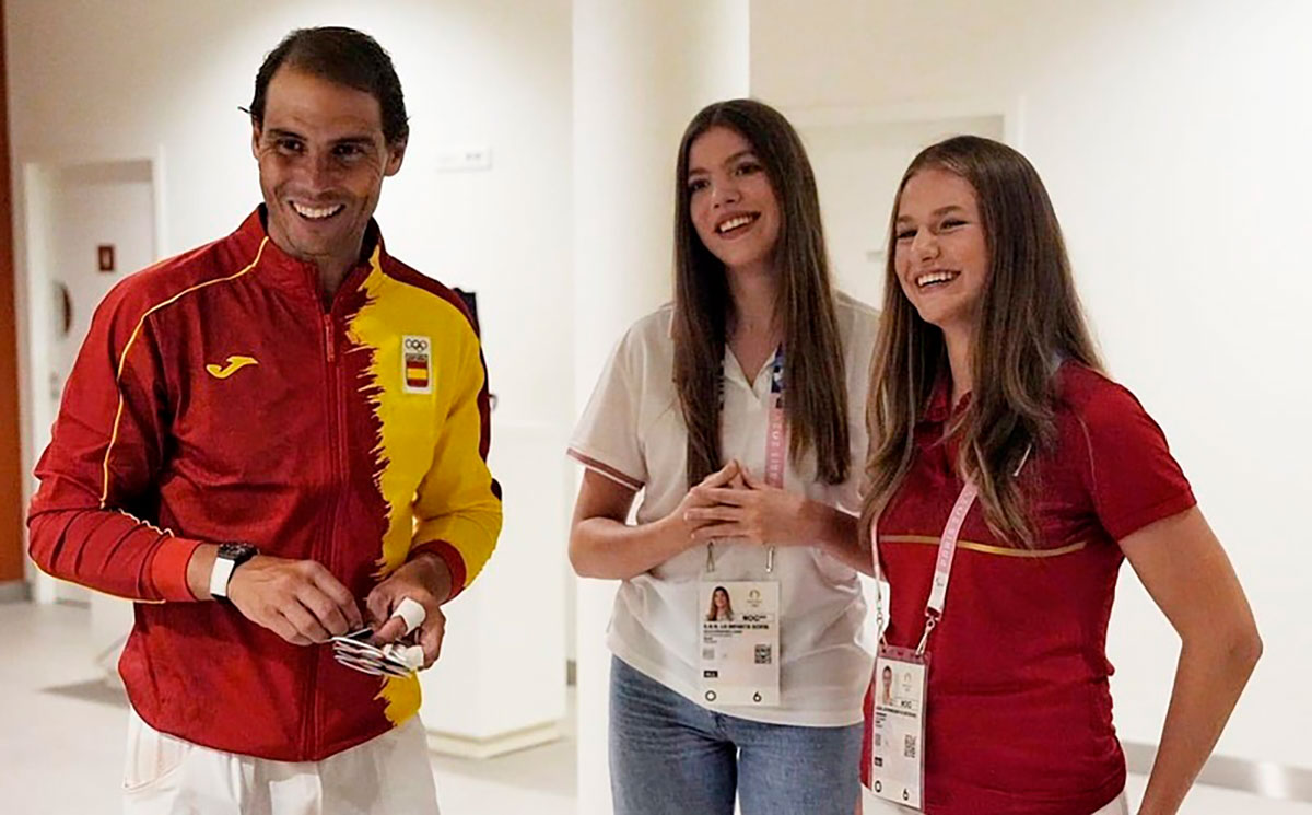 Sofía y Leonor felicitaron a Nadal tras su triunfo en los Juegos Olímpicos de París.