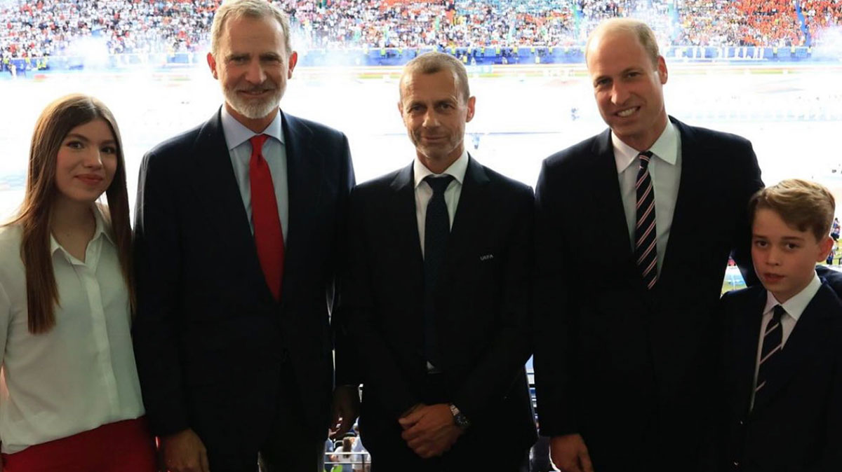 ‘Rivales’ en el campo: lo que reveló el encuentro del rey Felipe de España y el príncipe William en la final de la Eurocopa 2024