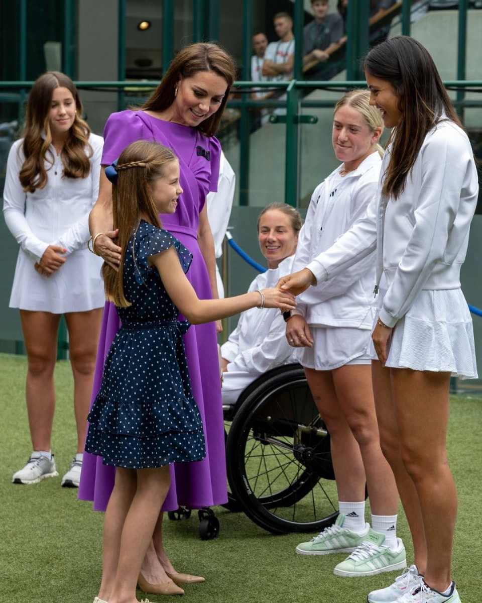 Kate Middleton en su reaparición pública junto a Charlotte en Wimbledon 2024