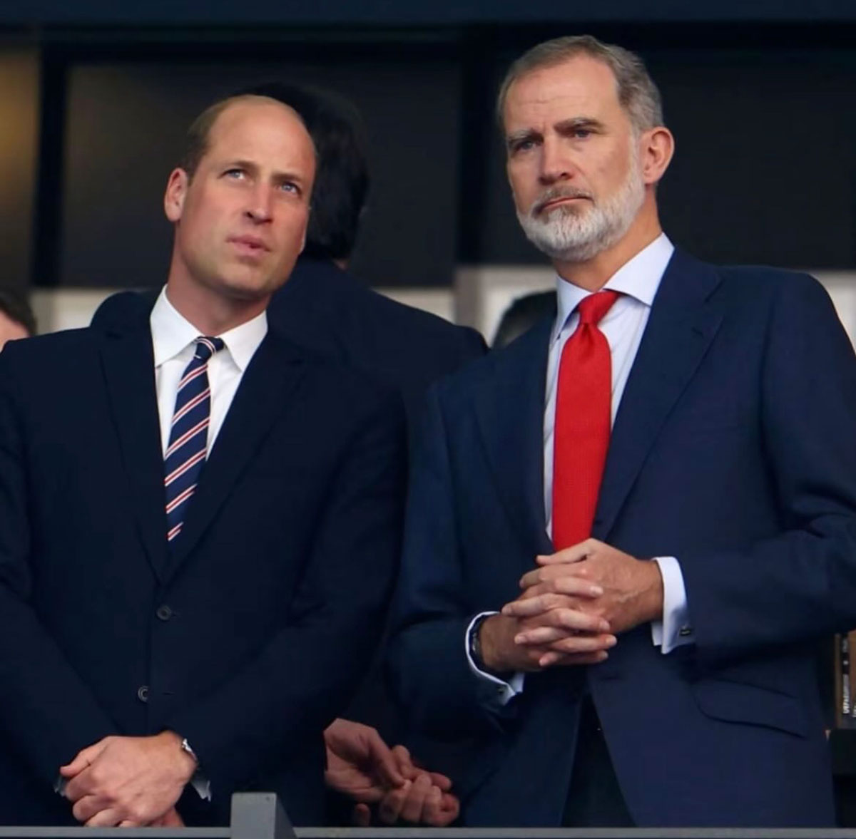 William y Felipe no perdieron detalle del partido. 