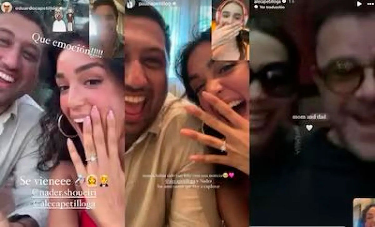 Ale compartió la noticia de su compromiso de inmediato con sus papás y sus hermanos.