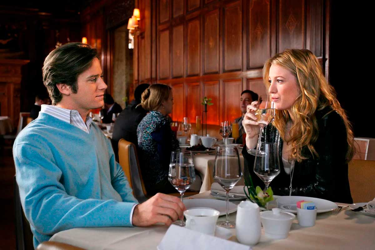 Armie Hammer no tuvo buenos comentarios con su coprotagonista Blake Lively en 'Gossip Girl'.
