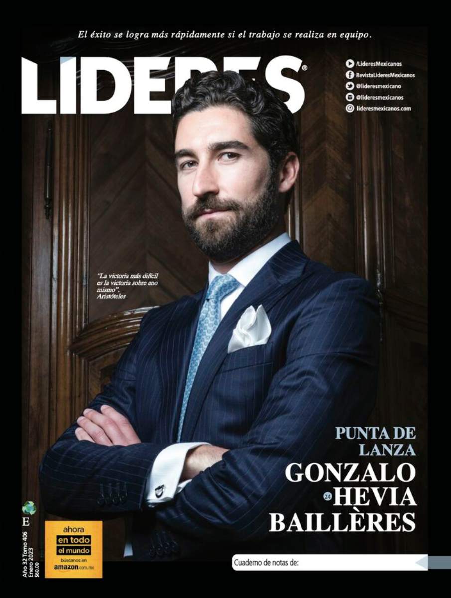 Gonzalo Hevia Baillères en portada de Líderes Mexicanos.