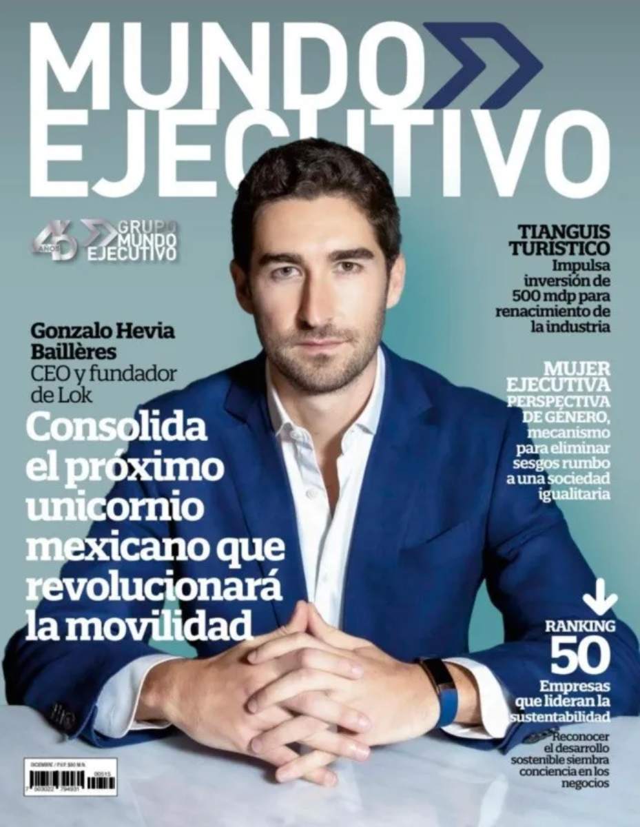 Gonzalo Hevia Baillères en portada de Mundo Ejecutivo.