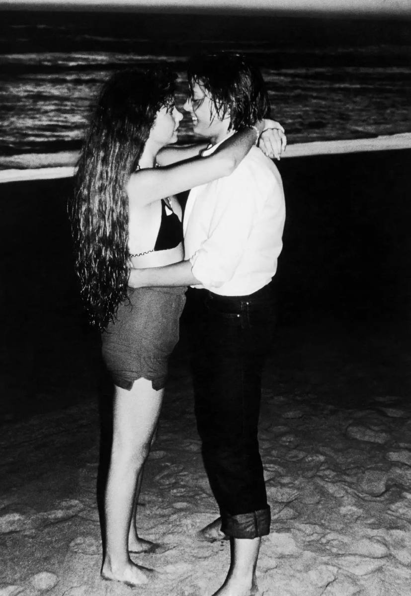 Lucero  y Luis Miguel en la filmación de Fiebre de amor en 1985.