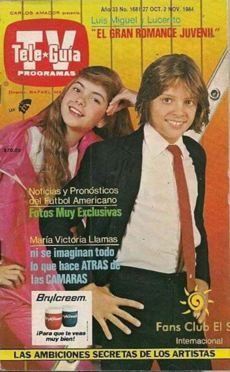 Lucero y Luis Miguel en la portad de la revista Tele Guía en 1985. 