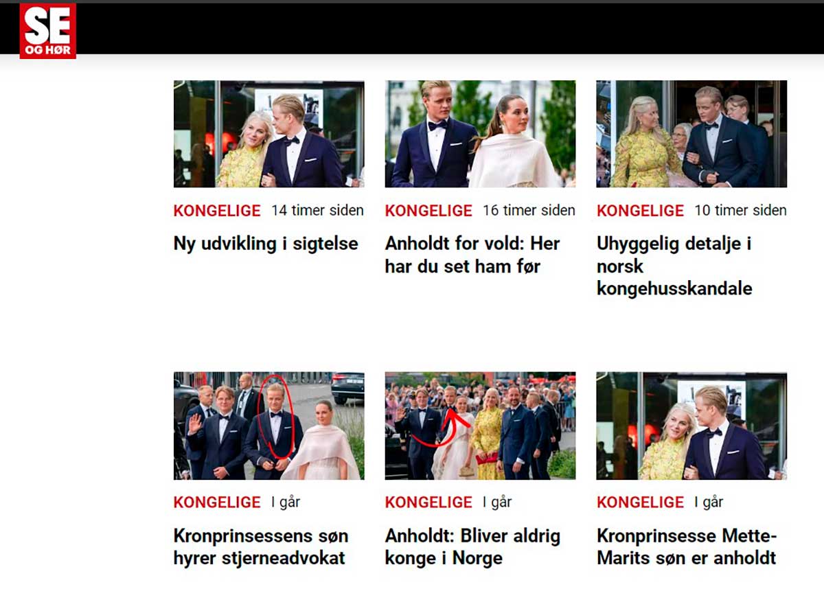 El hijo de la princesa Mette-Marit de Noruega acaparó los titulares de la prensa.