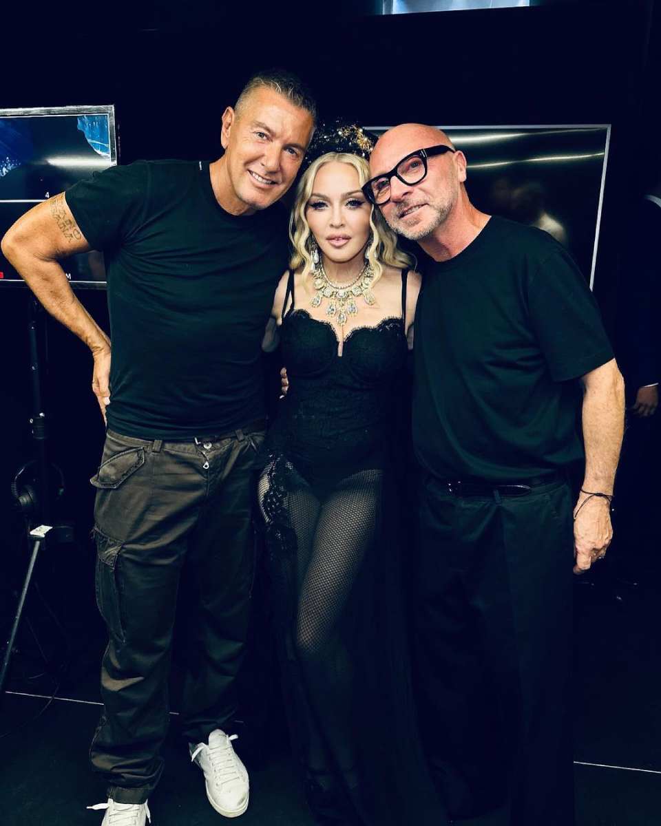 Madonna fue la invitada de honor de los diseñadores Domenico Dolce y Stefano Gabbana. 