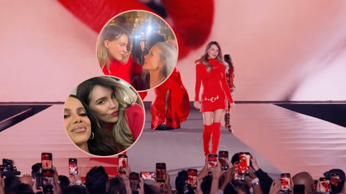 La viral caída de Belinda en su debut en desfile en París se convierte en momento “mágico” por el apoyo de Andie MacDowell y Anitta