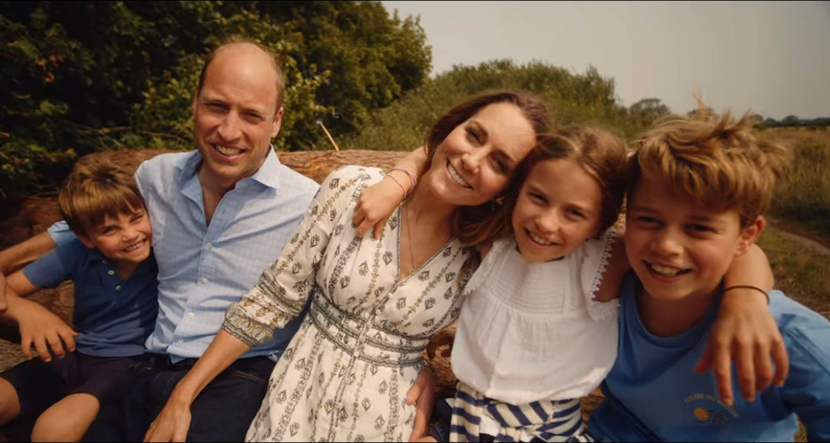 La princesa compartió un video con emotivas imágenes junto al príncipe William y sus hijos Louis, Charlotte y George.
